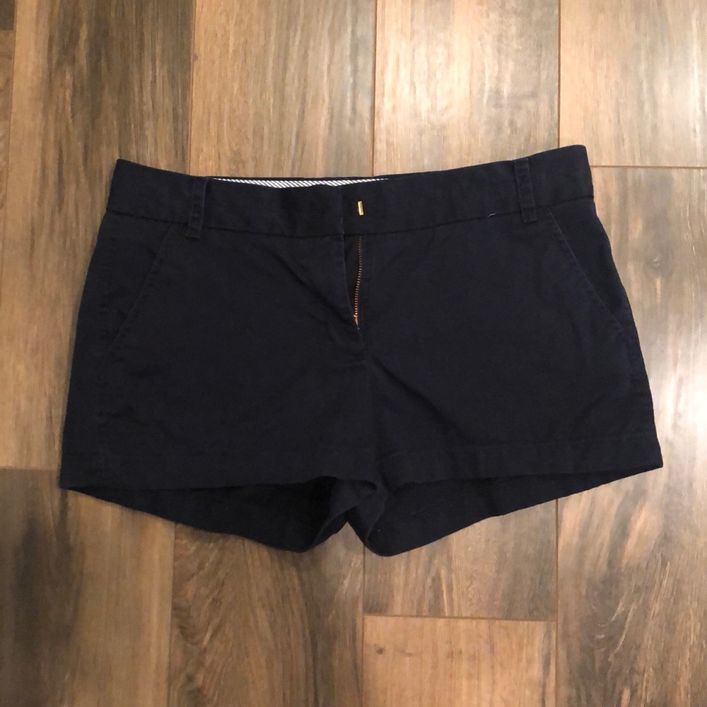 j crew navy chino shorts